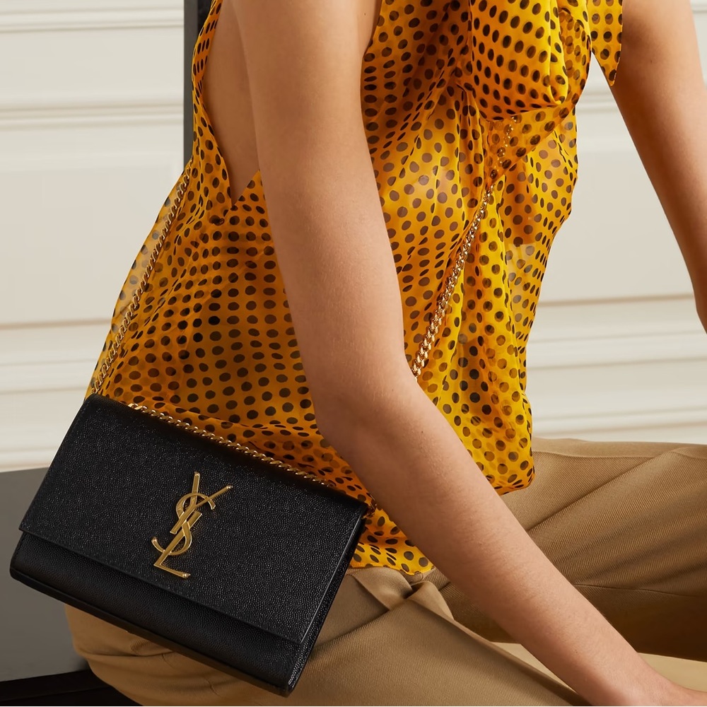YSL Saint Laurent Kate Grain de Poudre Shoulder/Crossbody